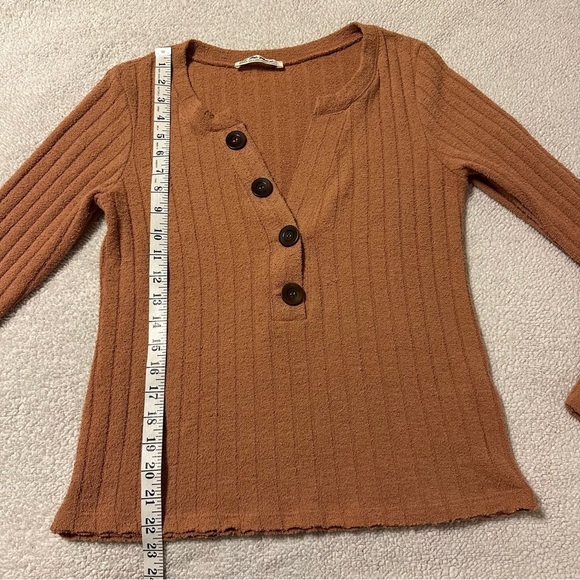 Free People Orange Long Sleeve Top - Picture 5 of 12